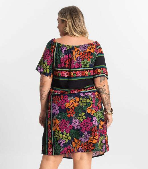 Vestido Curto Ciganinha Secret Glam Roxo