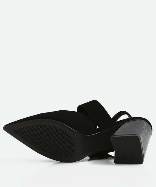 Scarpin Feminino Nobuck Salto Grosso Bebecê 