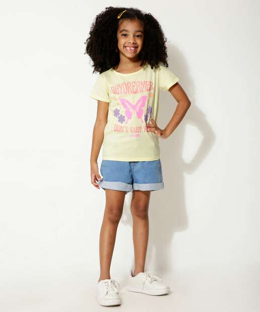 Camiseta Infantil Borboleta Marisa Tam 4 a 10