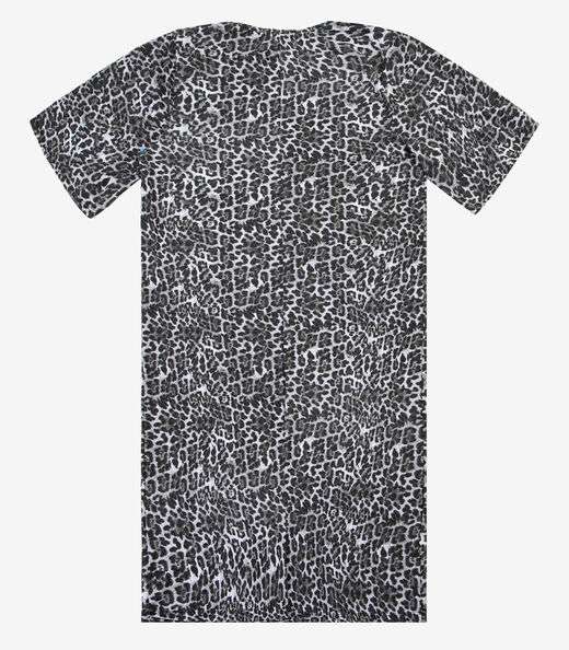 Vestido Curto Estampado Feminino Rovitex Preto