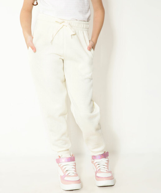 Calça Infantil Jogger Moletom Amarração Marisa Tam 4 a 12