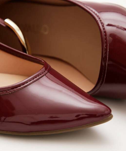 Sapatilha Feminina Slingback Boneca Verniz Via Uno
