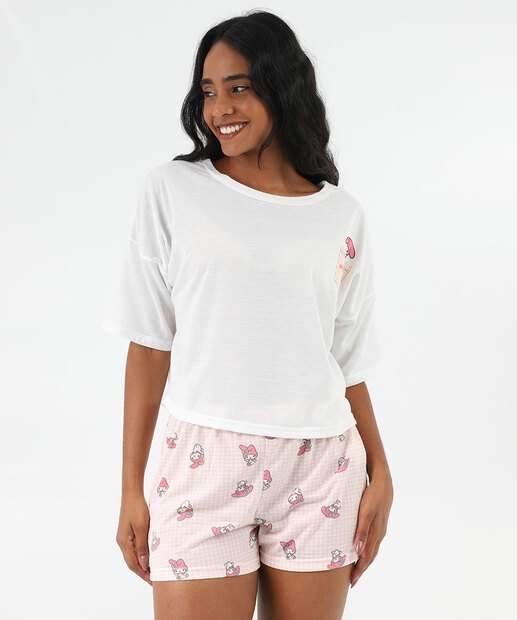 Pijama Feminino My Melody Sanrio Off White