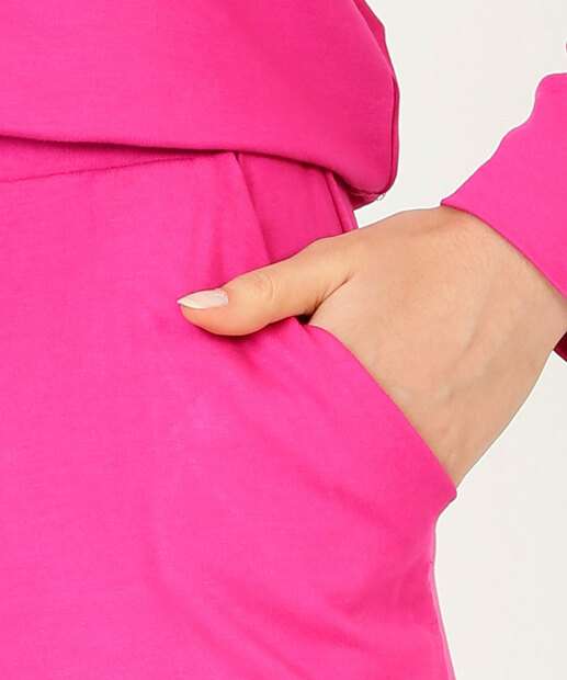 Calça Moletinho Feminina Reta Bolsos 