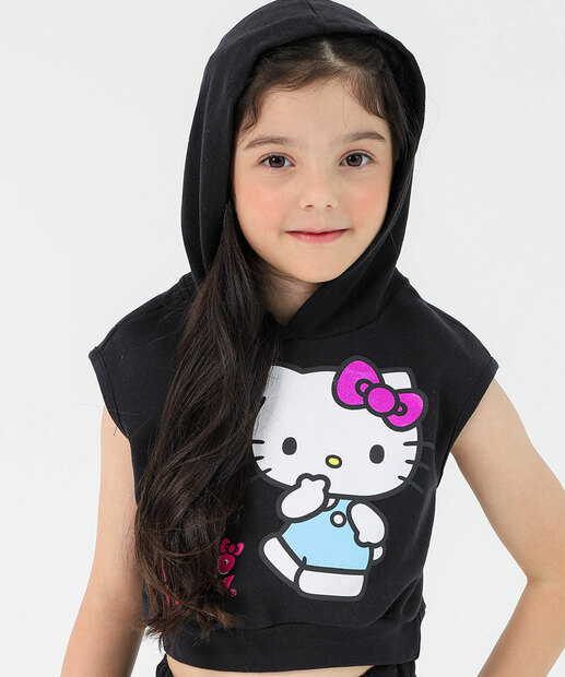 Conjunto Infantil Hello Kit Tam 04 a 10 Rosa