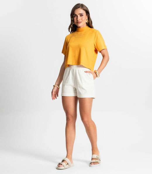 Blusa Feminina Com Gola Alta Endless Amarelo