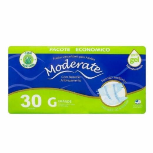 Image_Kit 4 Fraldas Geriatrica Moderate Econômico (G) 30 Unidades cada