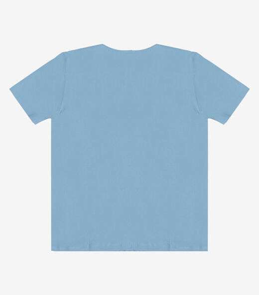 Blusa Feminina Manga Curta Infinita Cor Azul