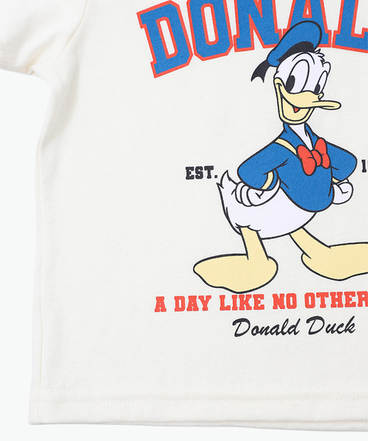 Camiseta Infantil Donald Disney Tam 1 a 3 Off White