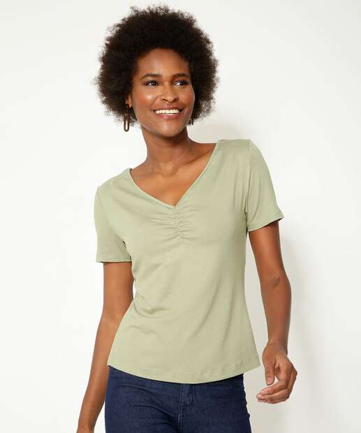 Blusa Feminina Manga Curta Marisa