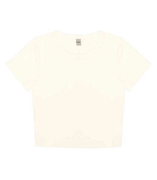 Blusa Cropped Ribana Básica Rovitex Bege