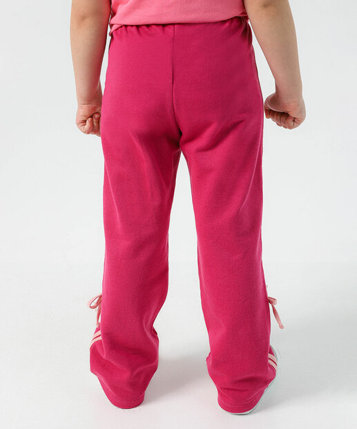 Calça Moletom Wide Leg Infantil Marisa Tam 4 a 10 Rosa