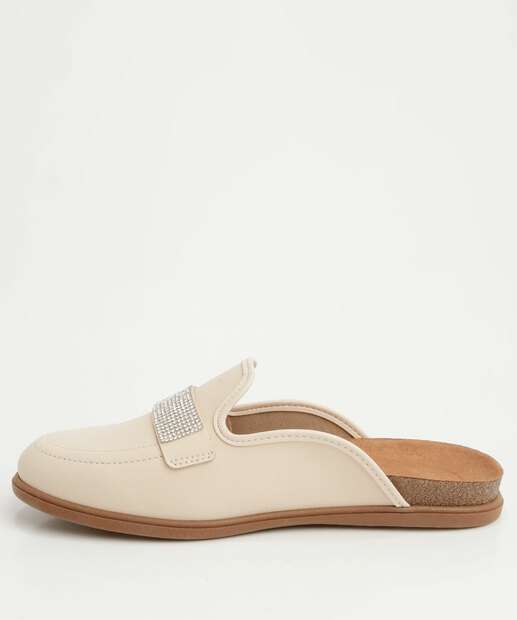 Mocassim Mule Feminino Strass Beira Rio