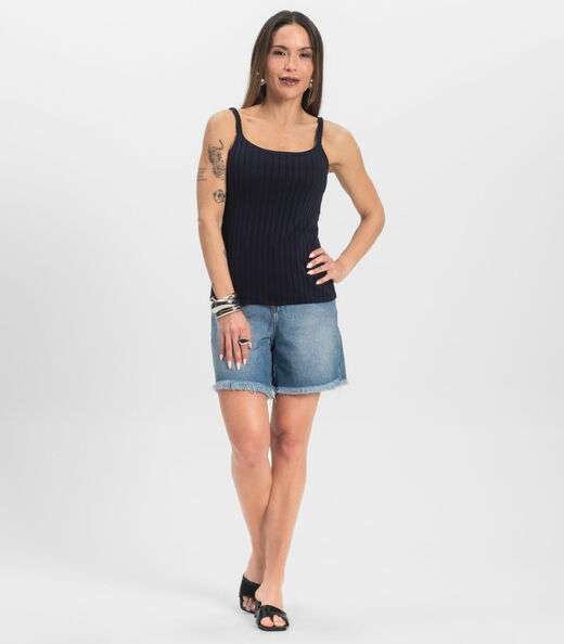 Blusa Feminina De Alça Seletc Azul