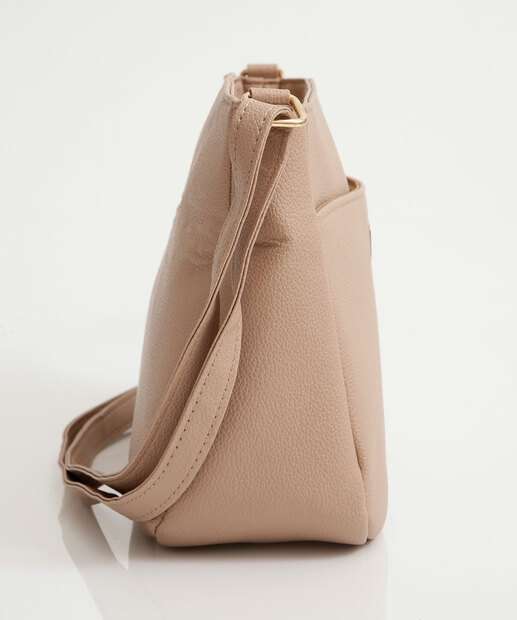 Bolsa Transversal Crossbody Feminina Marisa Bege
