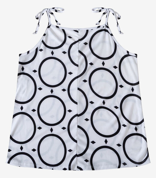 Blusa De Alça De Laço Infinita Cor Branco