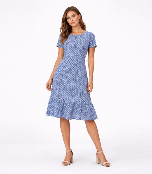 Image_Vestido Feminino Midi Slim Em Suplex Select Azul