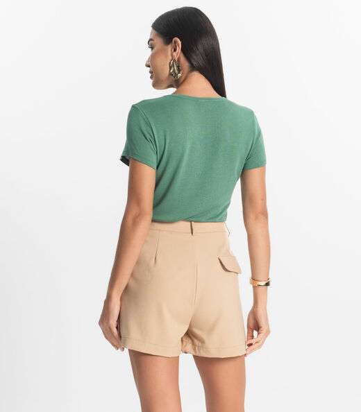 Blusa Feminina Básica Visco Tricot Rovitex Verde