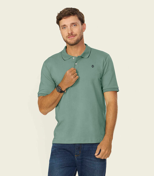 Image_Camisa Polo Masculina Cotton Leve UV Diametro Verde