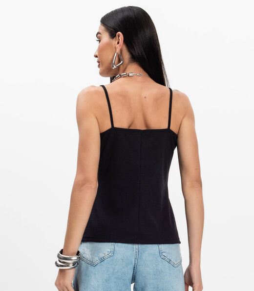 Blusa de Alça Infinita Cor Preto