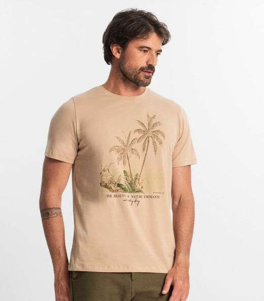 Camiseta Masculina Diametro Marrom