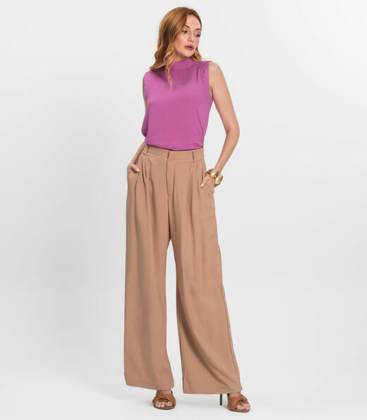 Calça Pantalona Feminina Endless Marrom
