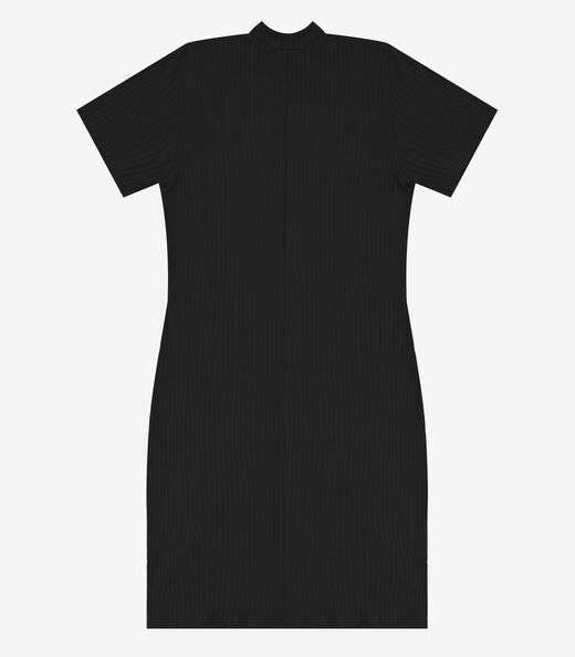 Vestido Curto de Ribana Feminino Rovitex Preto