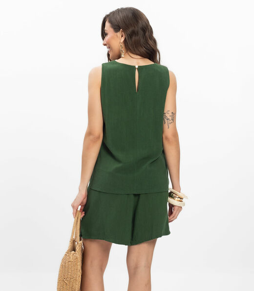 Conjunto Regata com Shorts Feminino Endless Verde