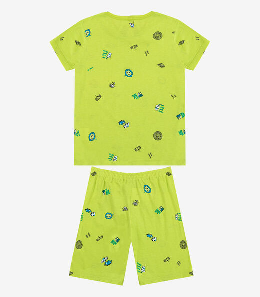 Pijama Infantil Camiseta e Bermuda Select Verde