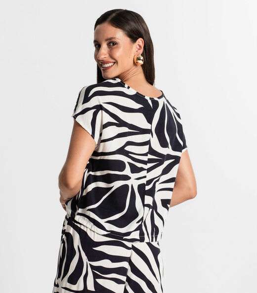 Blusa Feminina Manga Curta Rovitex Preto