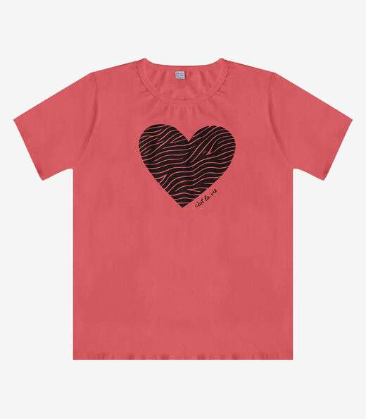 Blusa Feminina Manga Curta Infinita Cor Laranja