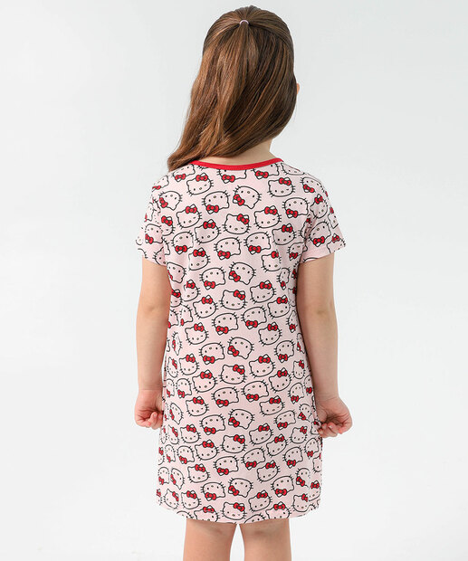 Camisola Infantil Hello Kitty Tam 4 a 12 Rosa