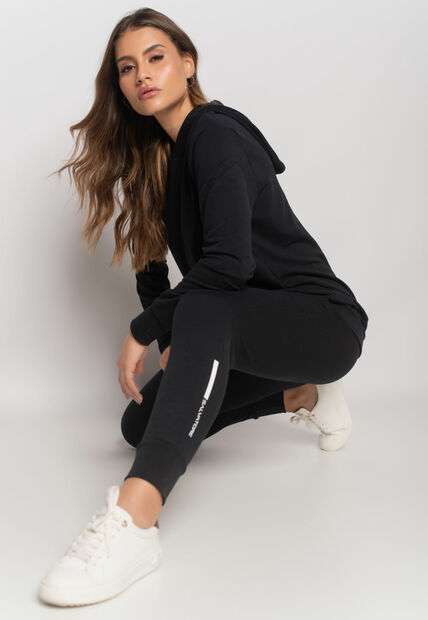 Image_Conjunto De Moletinho Esportivo Com Casaco Capuz E Calça Jogger Preto Salvatore