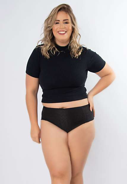 Kit 3 Calcinhas Serena Plus Size Microfibra Concept Lingerie Multicolorido