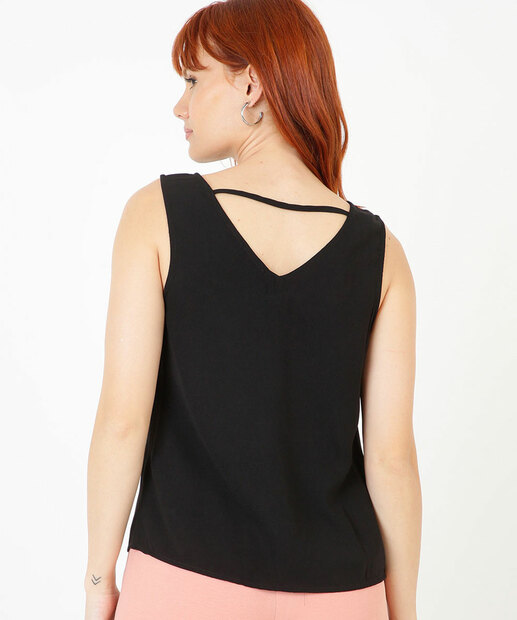 Blusa Regata Feminina Vazada Marisa