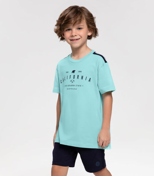 Camiseta Infantil California Trick Nick Azul