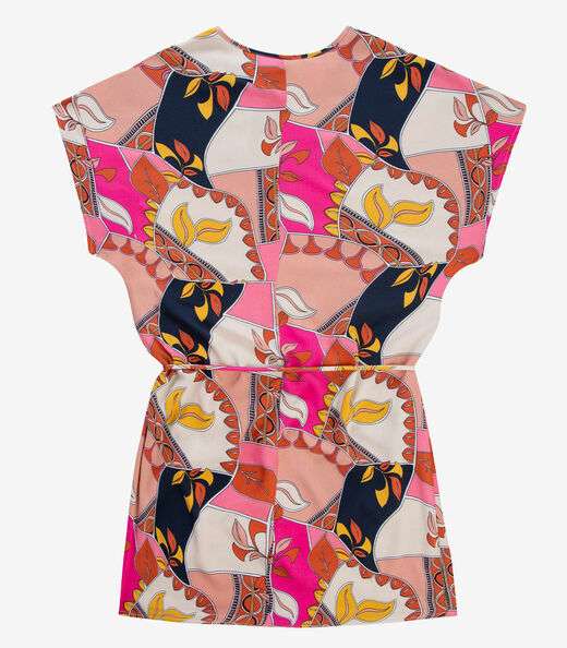 Vestido Feminino Estampado Infinita Cor Rosa