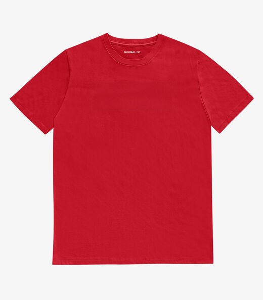 Camiseta Masculina Básica Manga Curta Select Vermelho