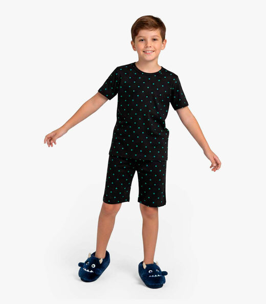 Image_Pijama Infantil Camiseta e Bermuda Select Preto