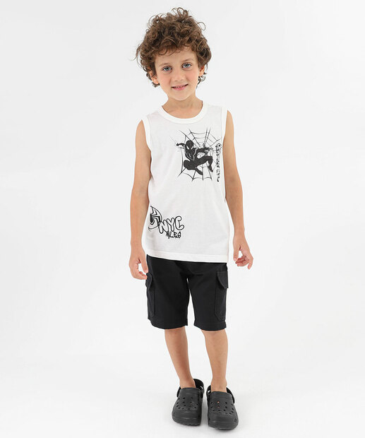 Regata Infantil Homem Aranha Marvel Tam 4 a 10