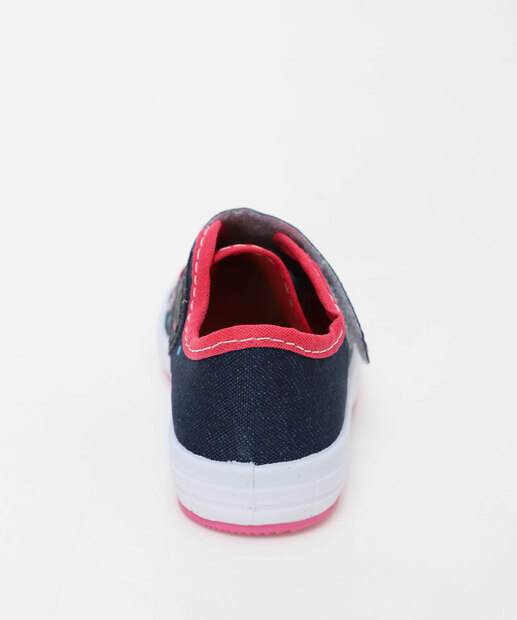 Tênis Infantil Casual Jeans Únicornio Velcro Azul