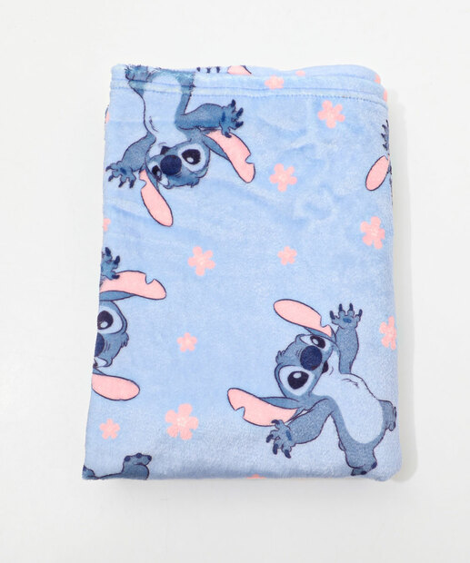 Manta Infantil Estampa Stitch Disney Azul
