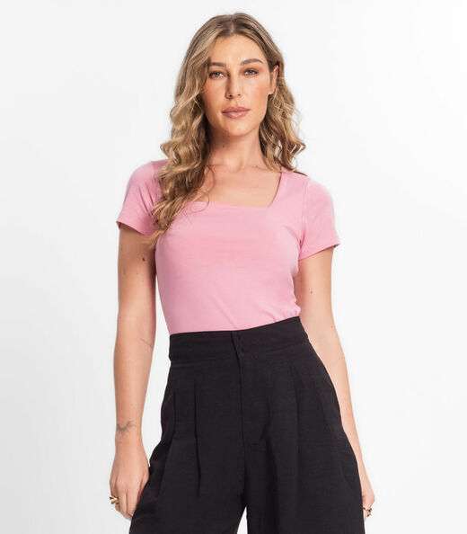 Image_Blusa Feminina Decote Quadrado Endless Rosa
