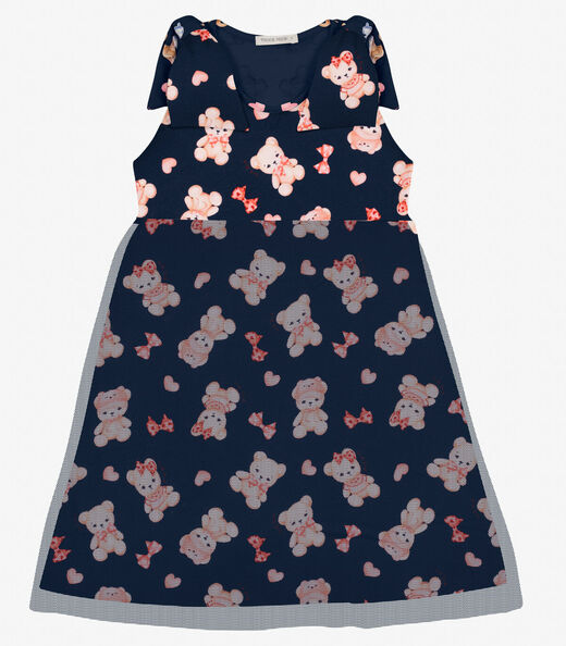 Image_Vestido em Cotton Leve e Tule Trick Nick Azul Marinho