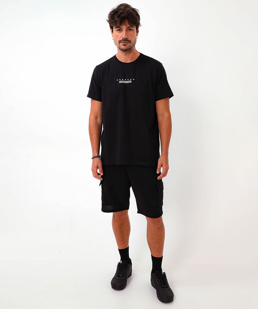 Camiseta Masculina Manga Curta Marisa Preto