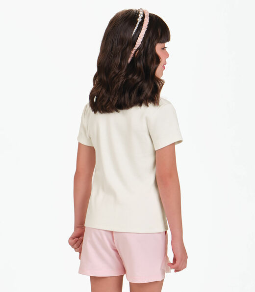 Blusa Ribana 2X1 Menina Trick Nick Bege