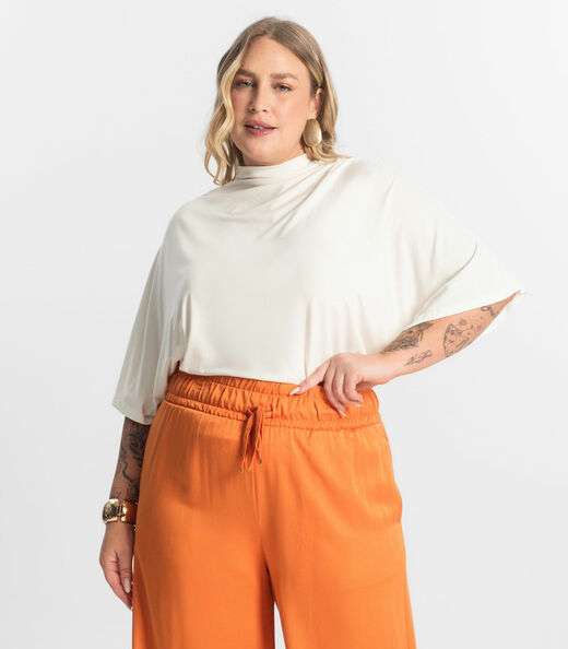 Image_Blusa Feminina Manga Curta Secret Glam Bege