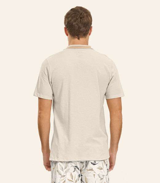 Polo Masculina Diametro em Malhão Fruit Bege