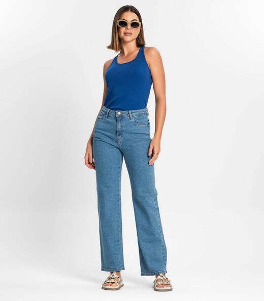 Regata Feminina Em Ribana Rovitex Azul