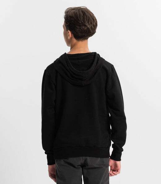 Moletom Juvenil Menino Com Capuz Minty Preto